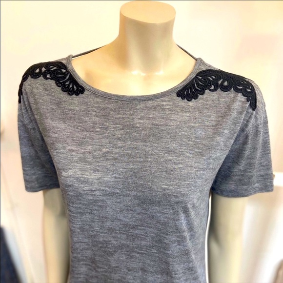 Grey Cotton T-Shirt with Open Back - Picture 4 of 5